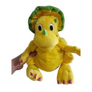 Pearson Scott Foresman Annie Yellow Dinosaur Hand Puppet Triceratops Plush